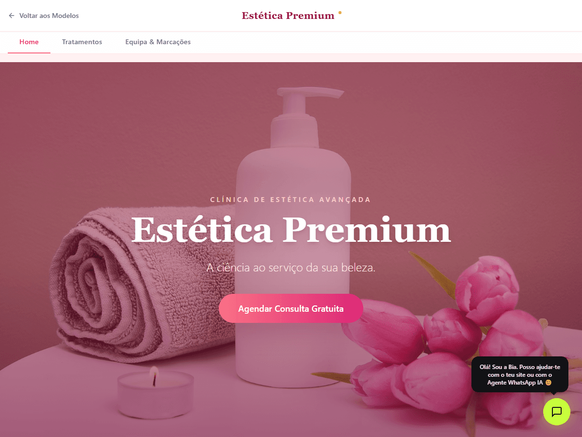 Mockup do site Clínica Express